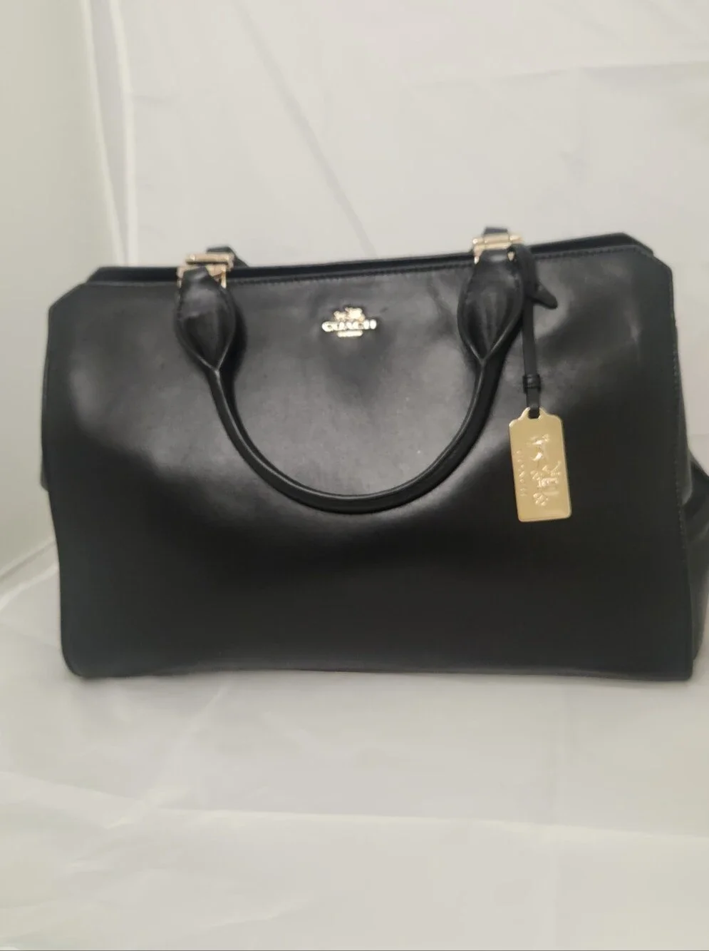 Coach Vintage Margot Carryall Large Black Leather Satchel GORGEOUS INTERIOR!!!!!